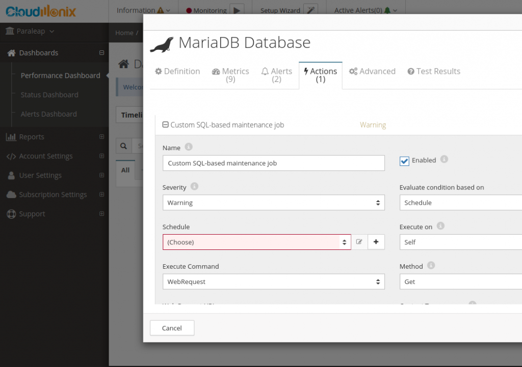 MariaDB Database Monitoring