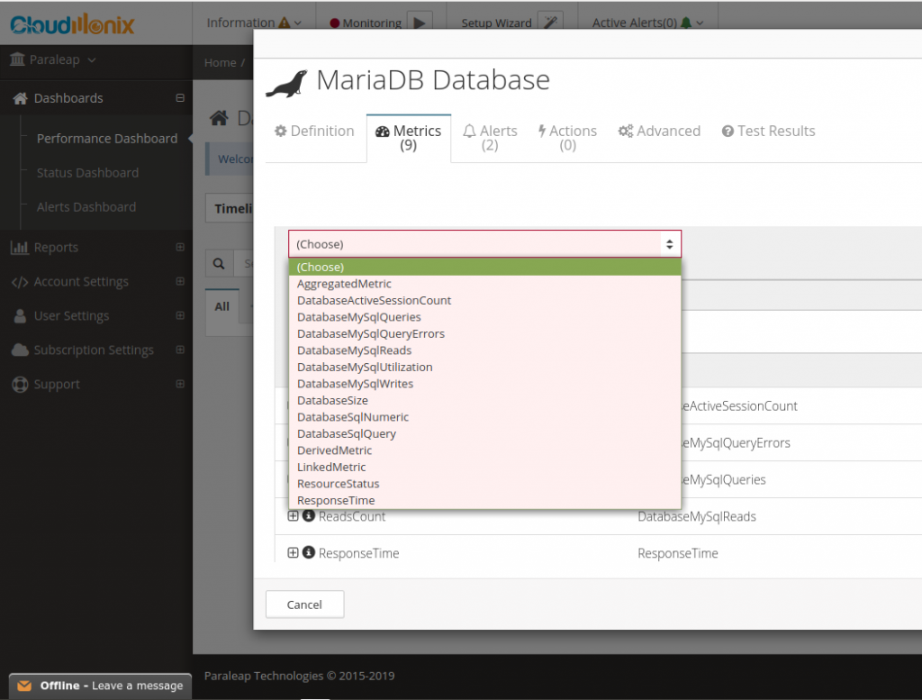 MariaDB Database Monitoring | CloudMonix